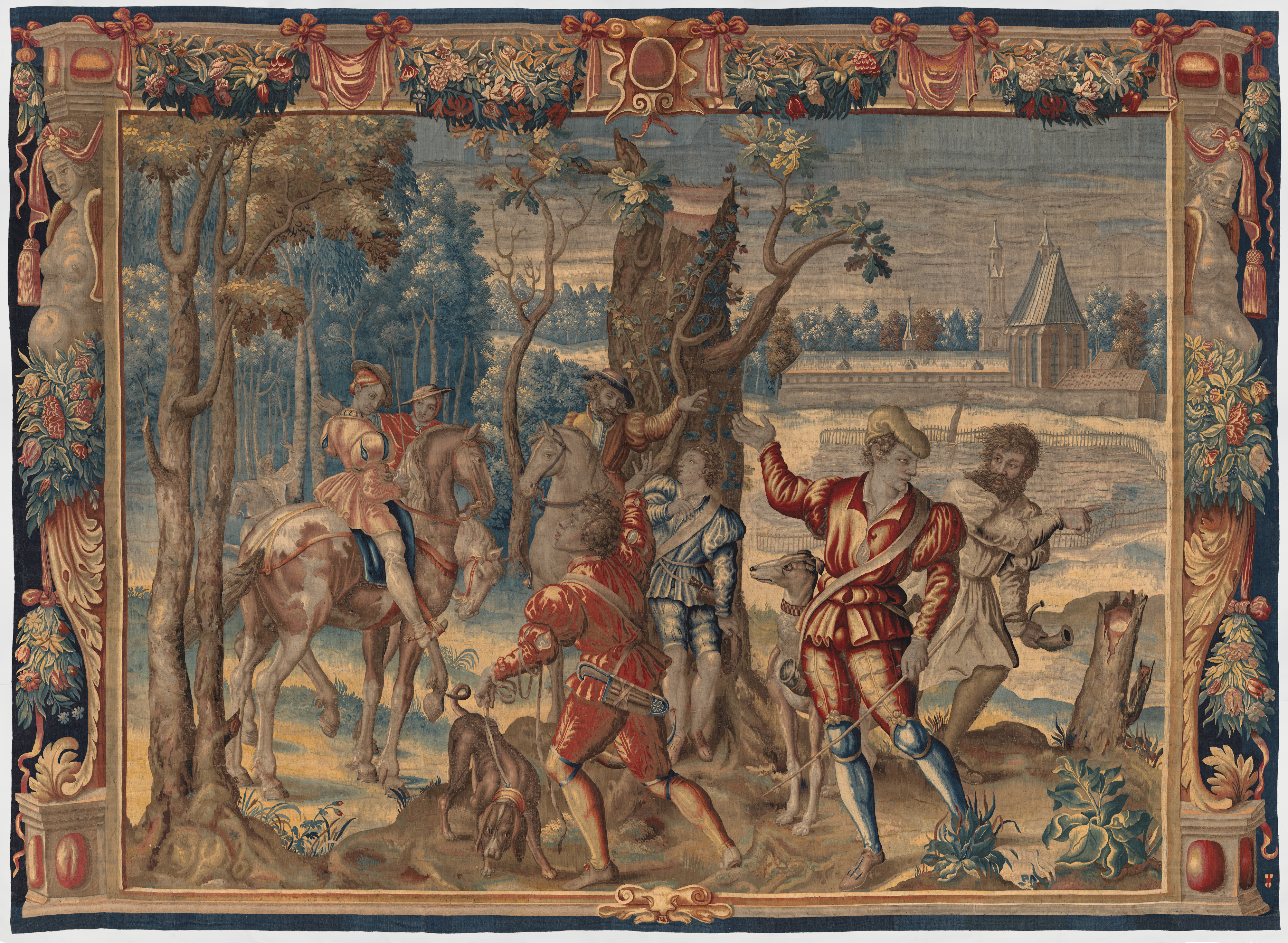 Renaissance Hunting Scene Tapestry