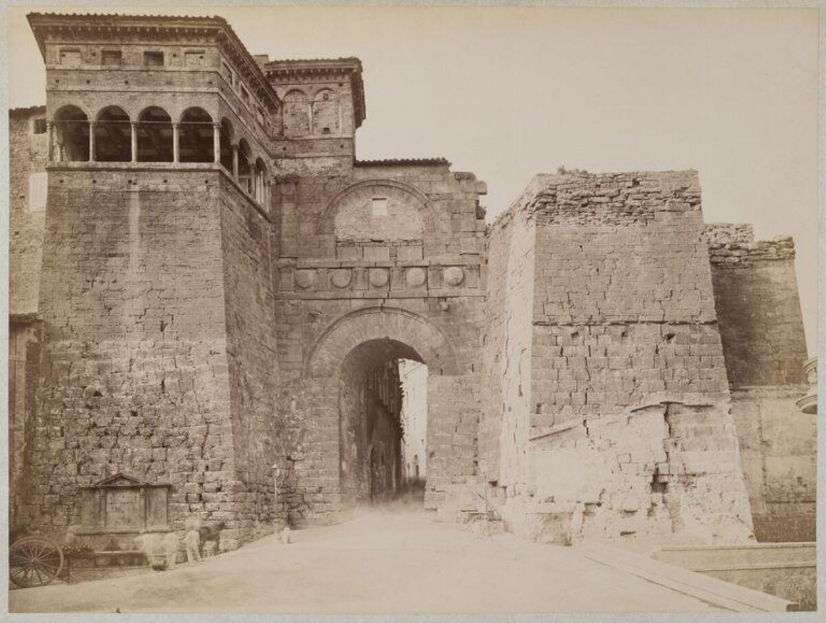 Old Photo of Ancient Stone City Gate