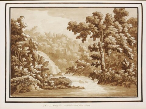 Armajolo Waterfall Landscape near Siena