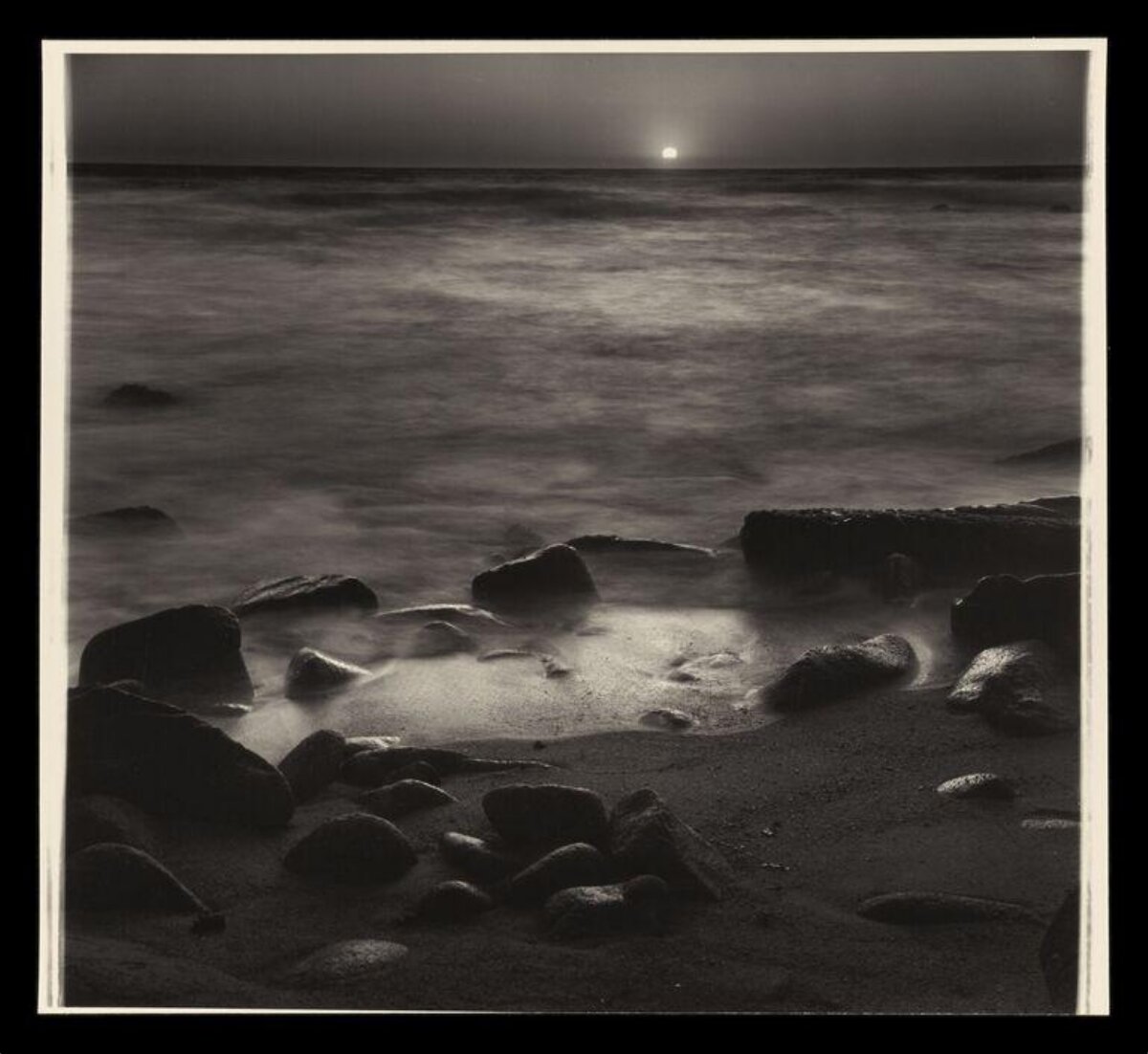 Moonrise Over Rocky Seaside