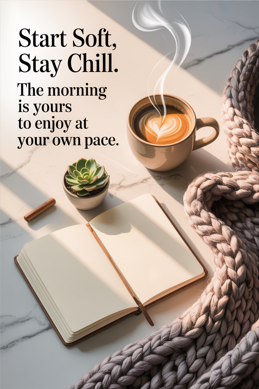 Cozy Morning Inspirational Quote Scene