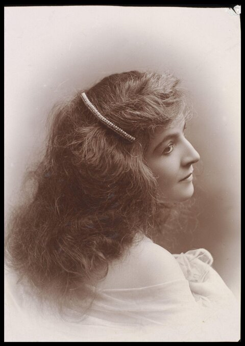 Vintage Profile Portrait of Woman
