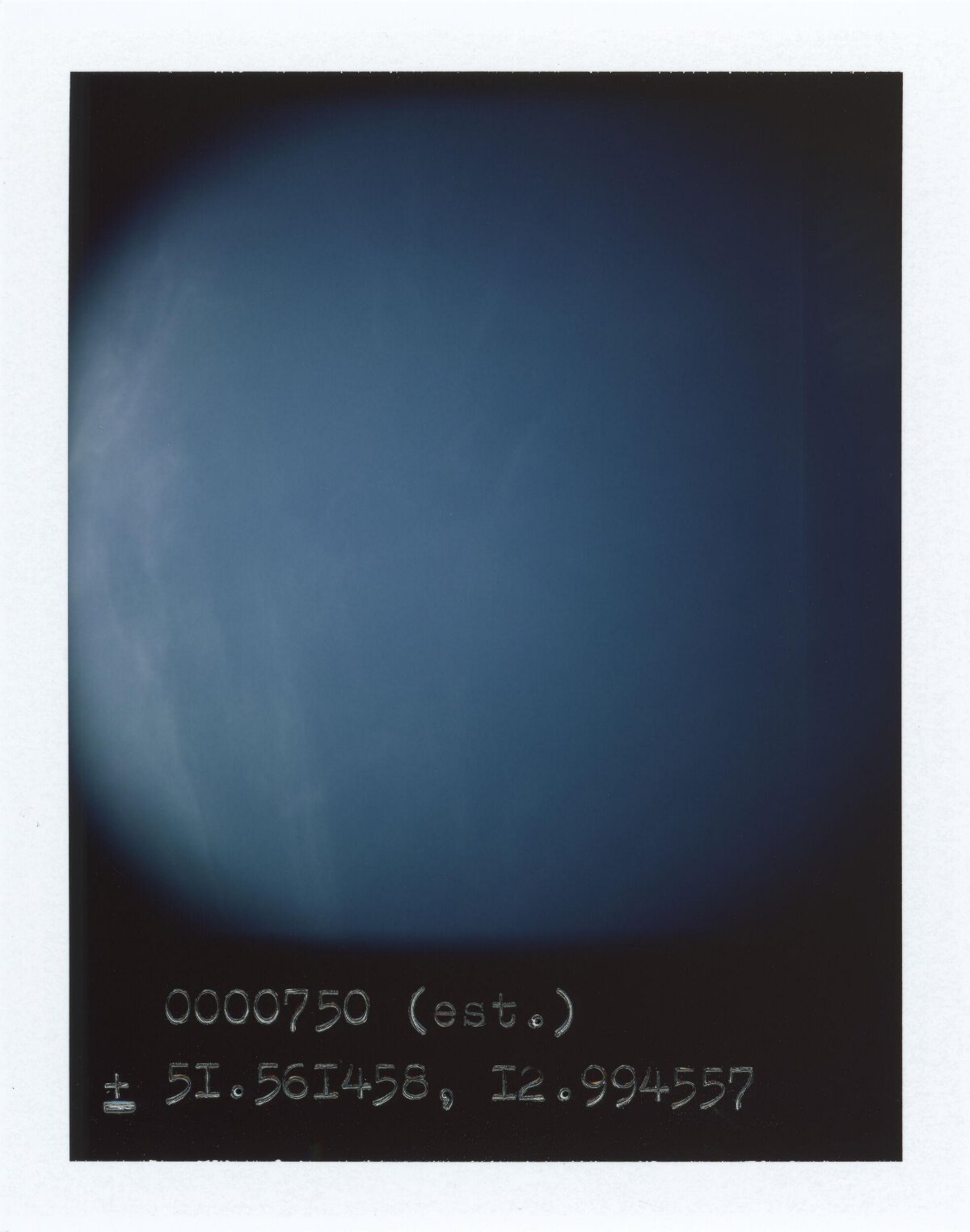 Blue Sky With Handwritten Coordinates
