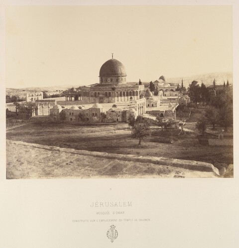 Vintage View of Jerusalem Omar Mosque