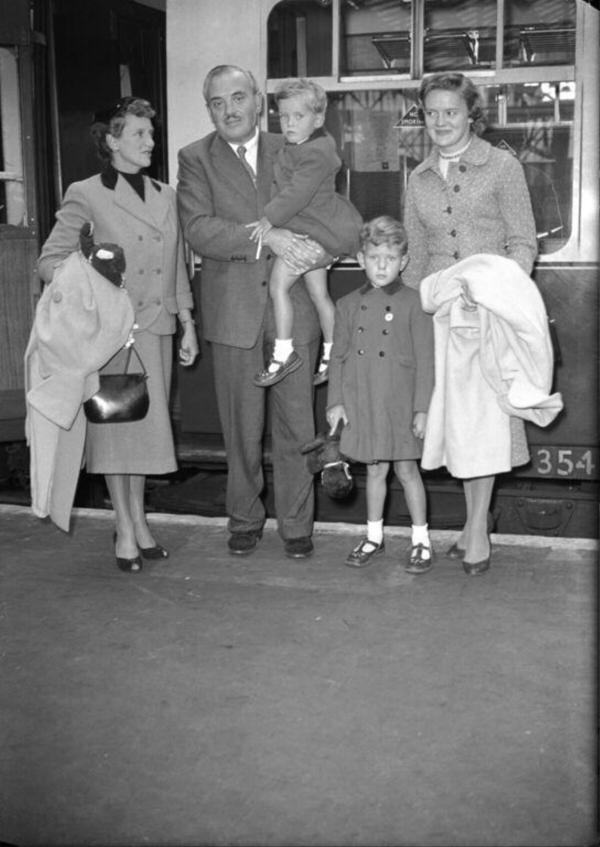 Family Group at Train Station