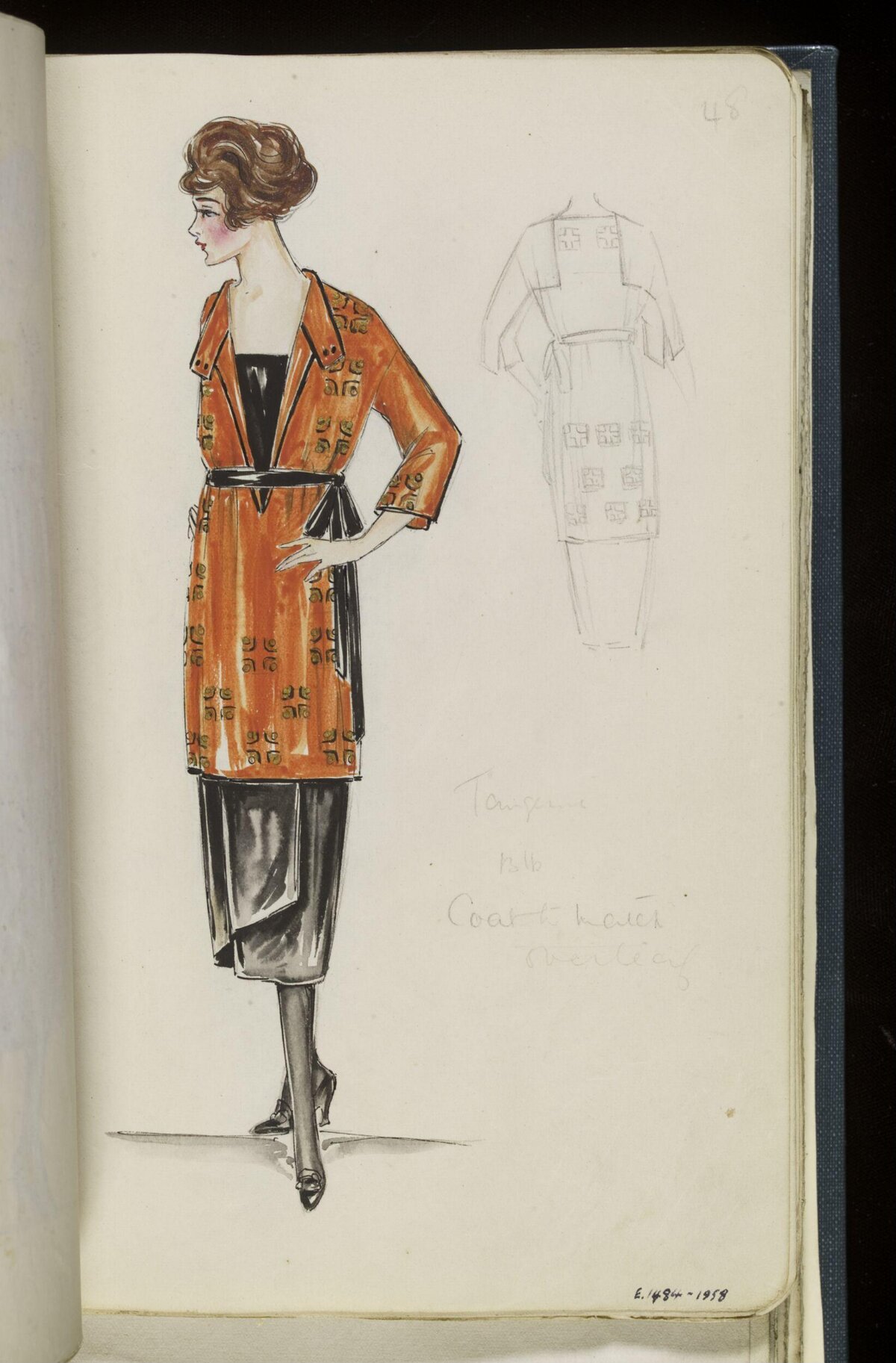 1920s Women's Fashion Design Sketch