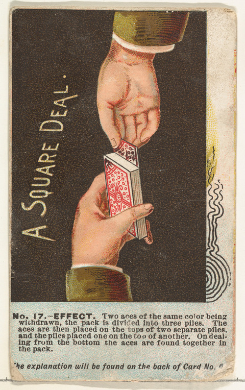 Vintage A Square Deal Magic Card
