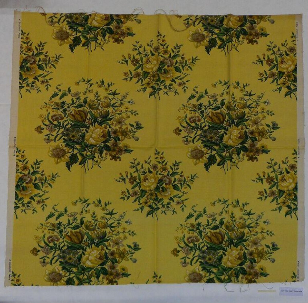 Yellow Floral Printed Fabric