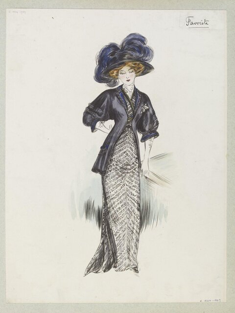 Edwardian Women's Fashion Sketch