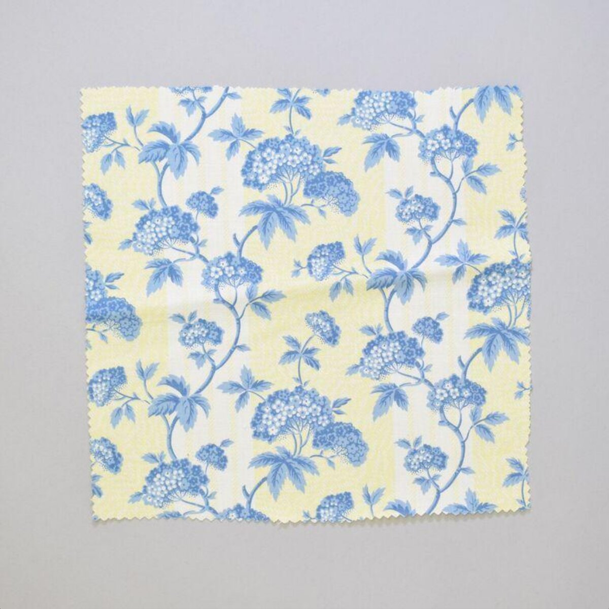 Blue Floral Pattern Fabric Swatch — Texture Backgrounds