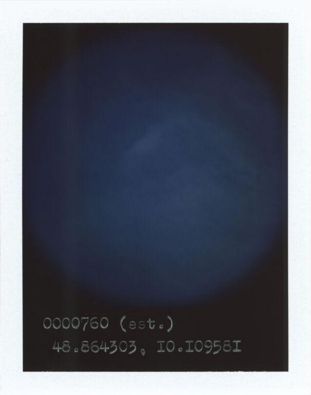 Handwritten Coordinates Polaroid Photo