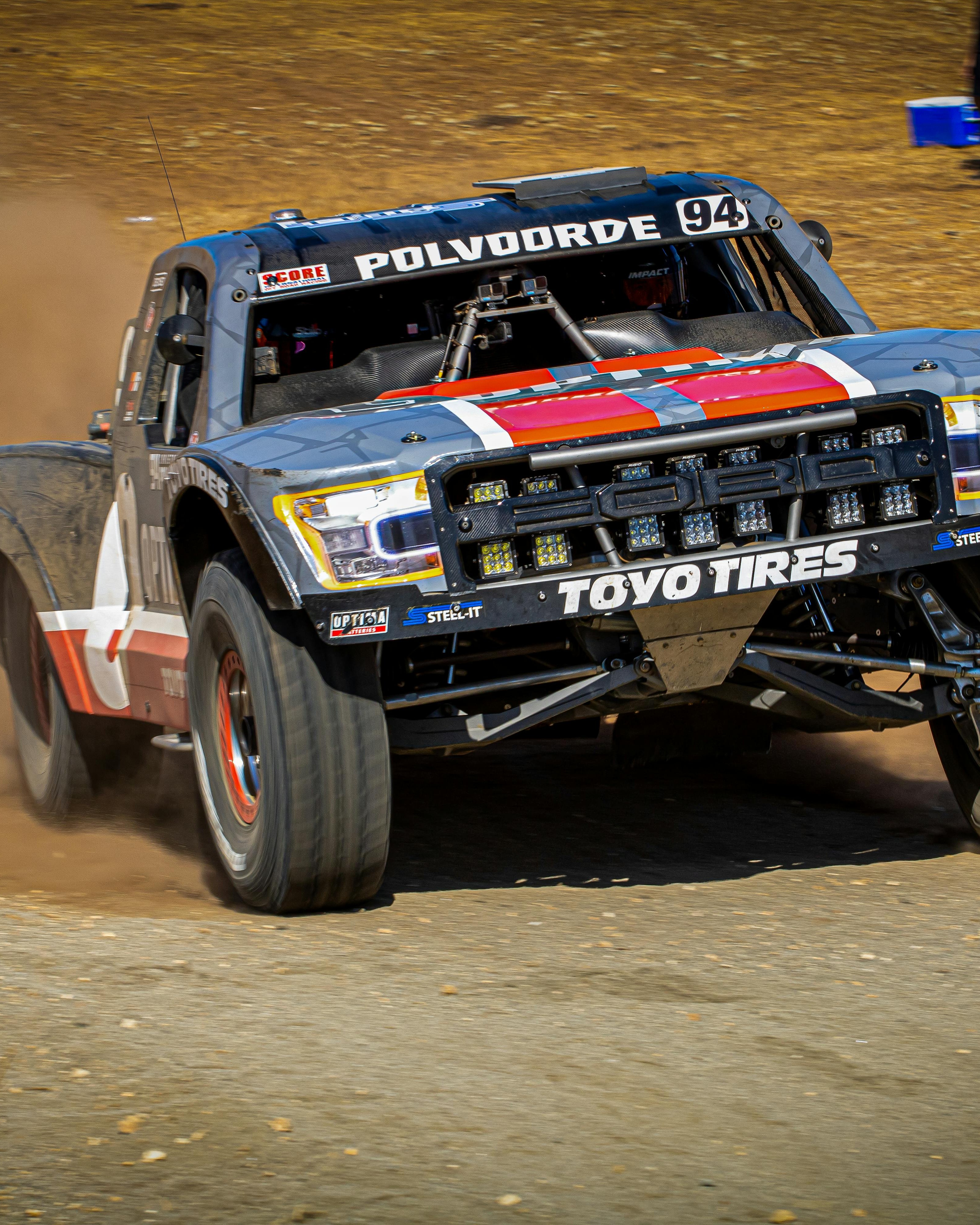 Trophy Truck Racing on Dirt Track