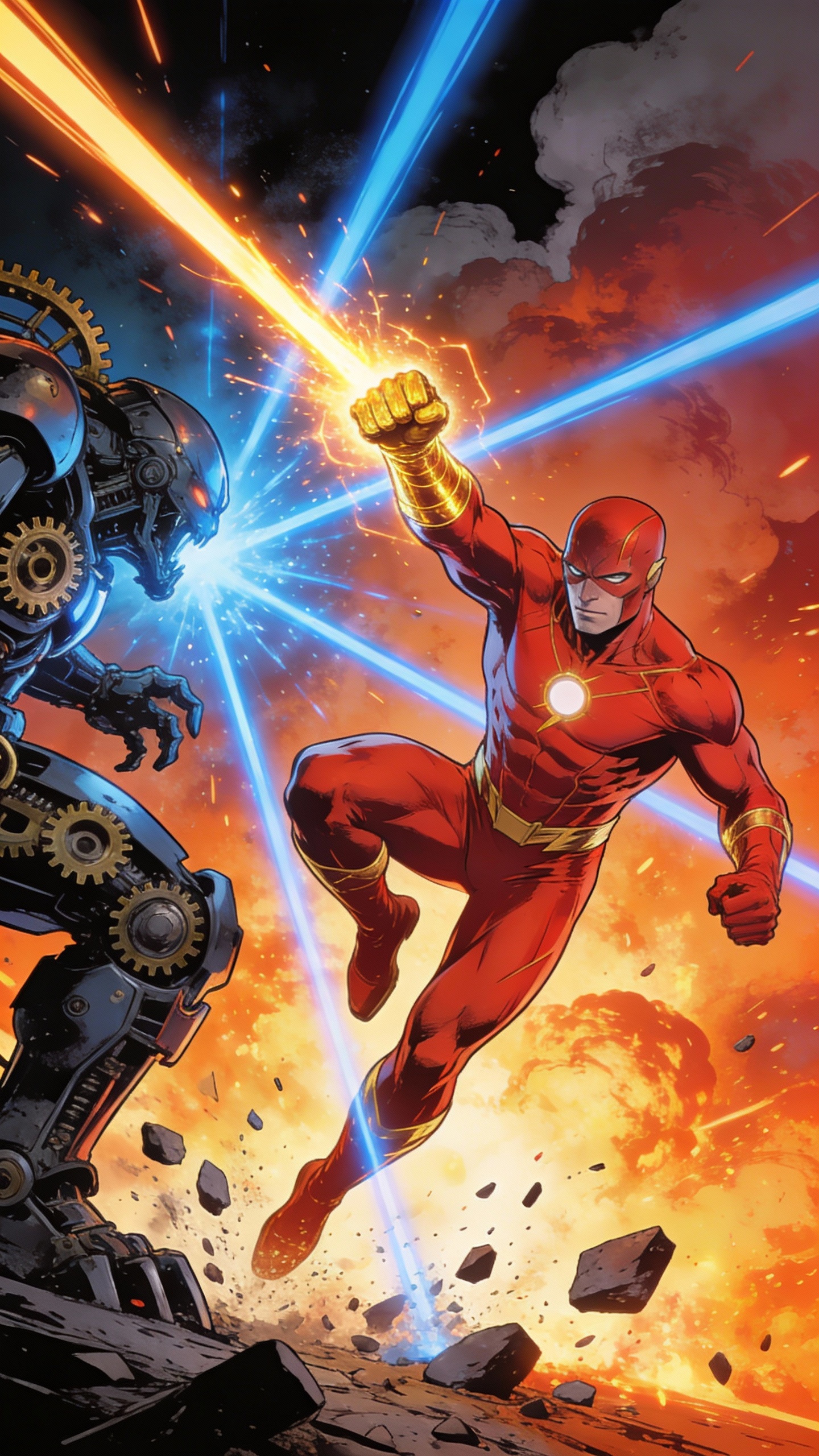 The Flash Battles Evil Robot