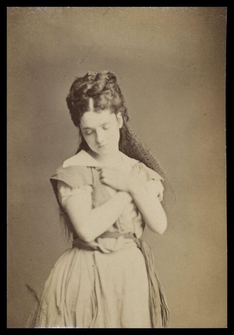 Vintage Studio Portrait of Young Woman