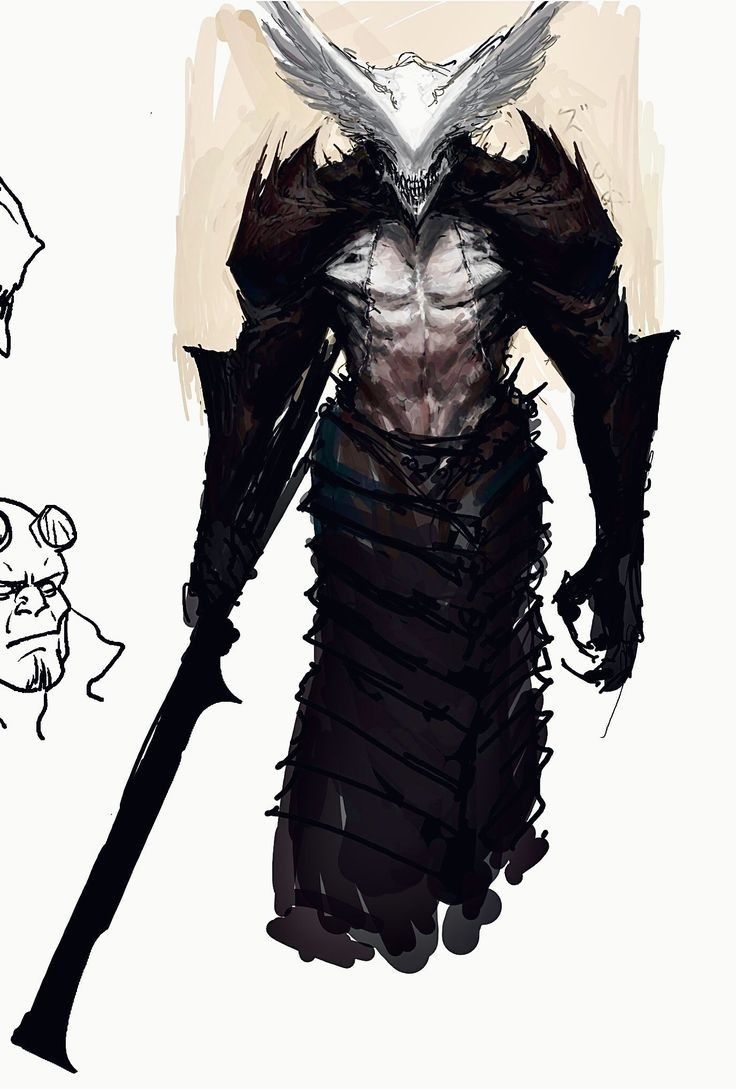 Monstrous Winged Warrior Concept Art