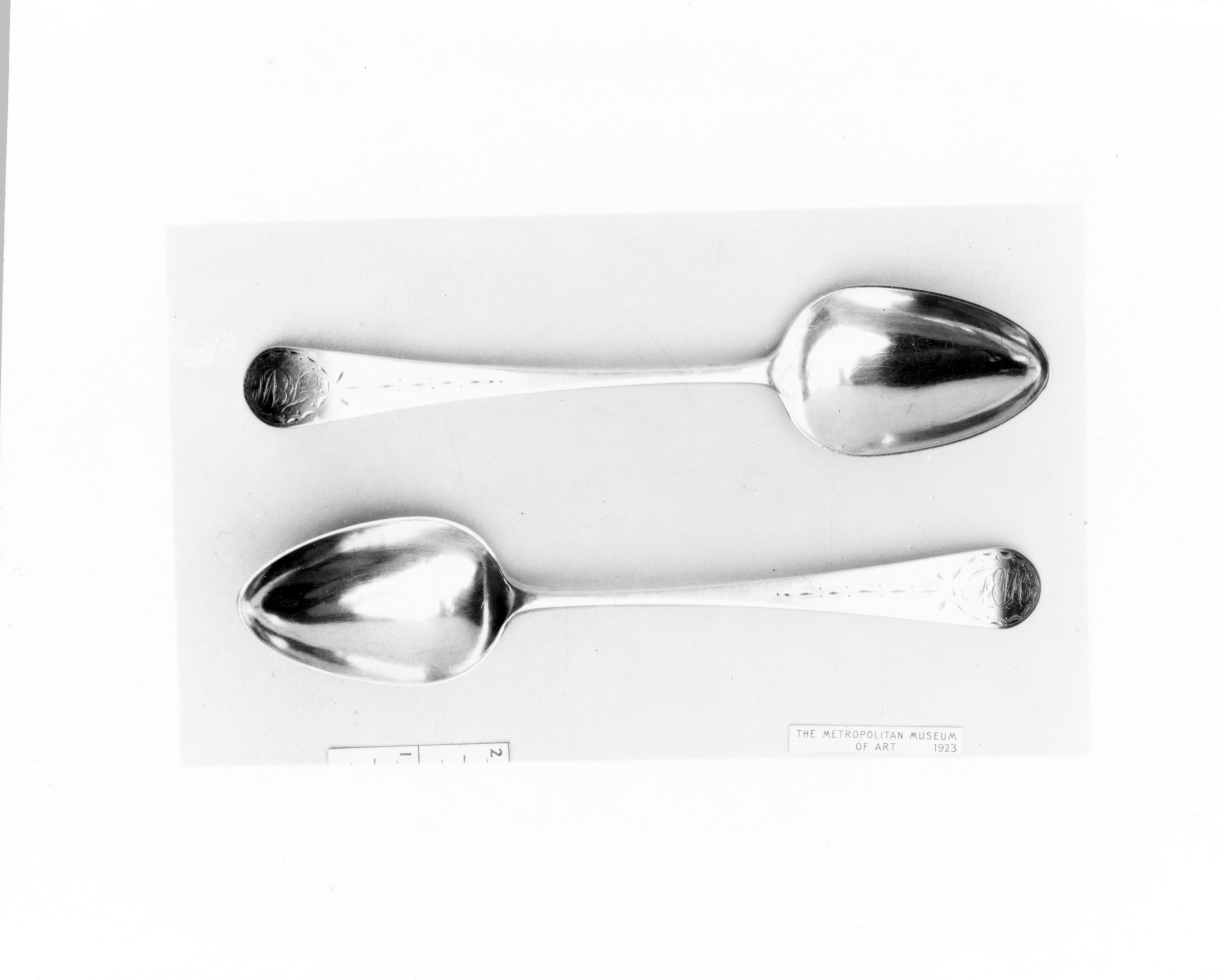 Two Engraved Silver Spoons
