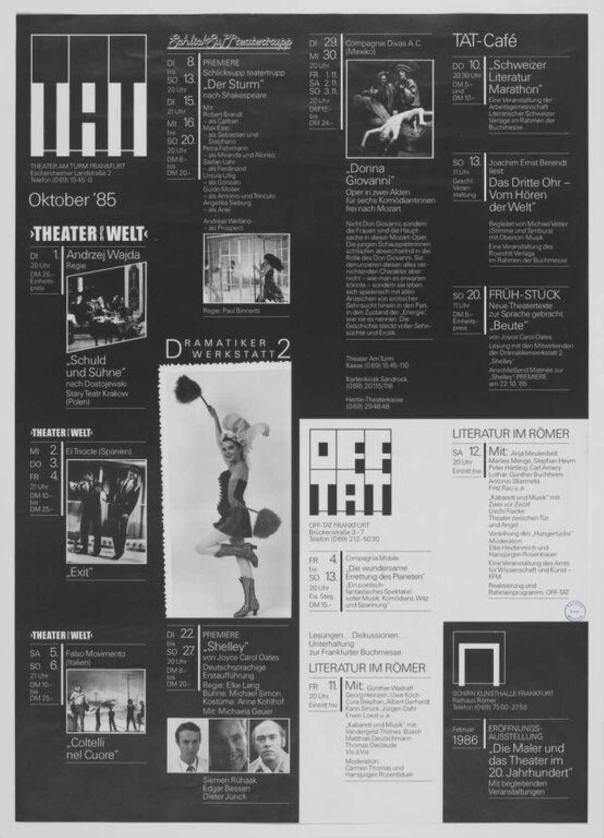 October 1985 TAT Theater Event Poster