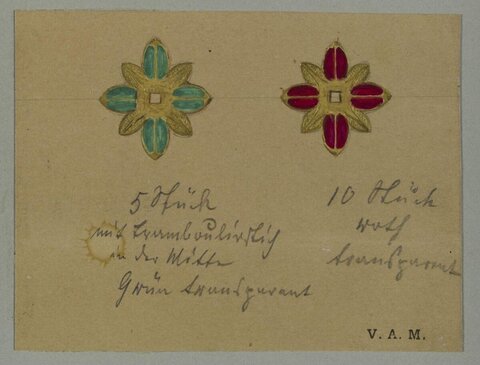 Two Floral Ornament Design Sketches