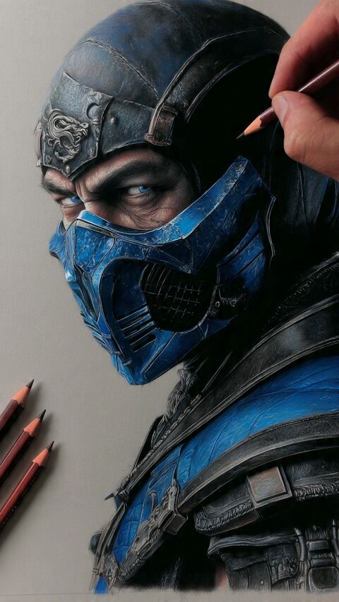Colored Pencil Drawing of Sub-Zero