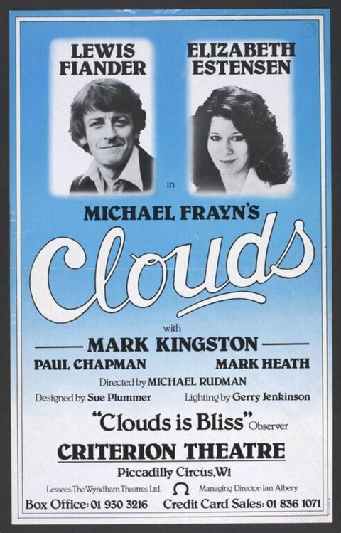 Vintage Theatre Poster for Play Clouds