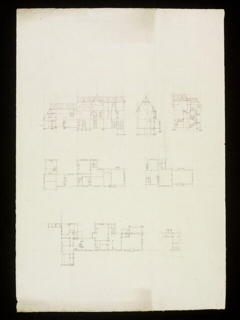 Hand-drawn Architectural Blueprints of a House
