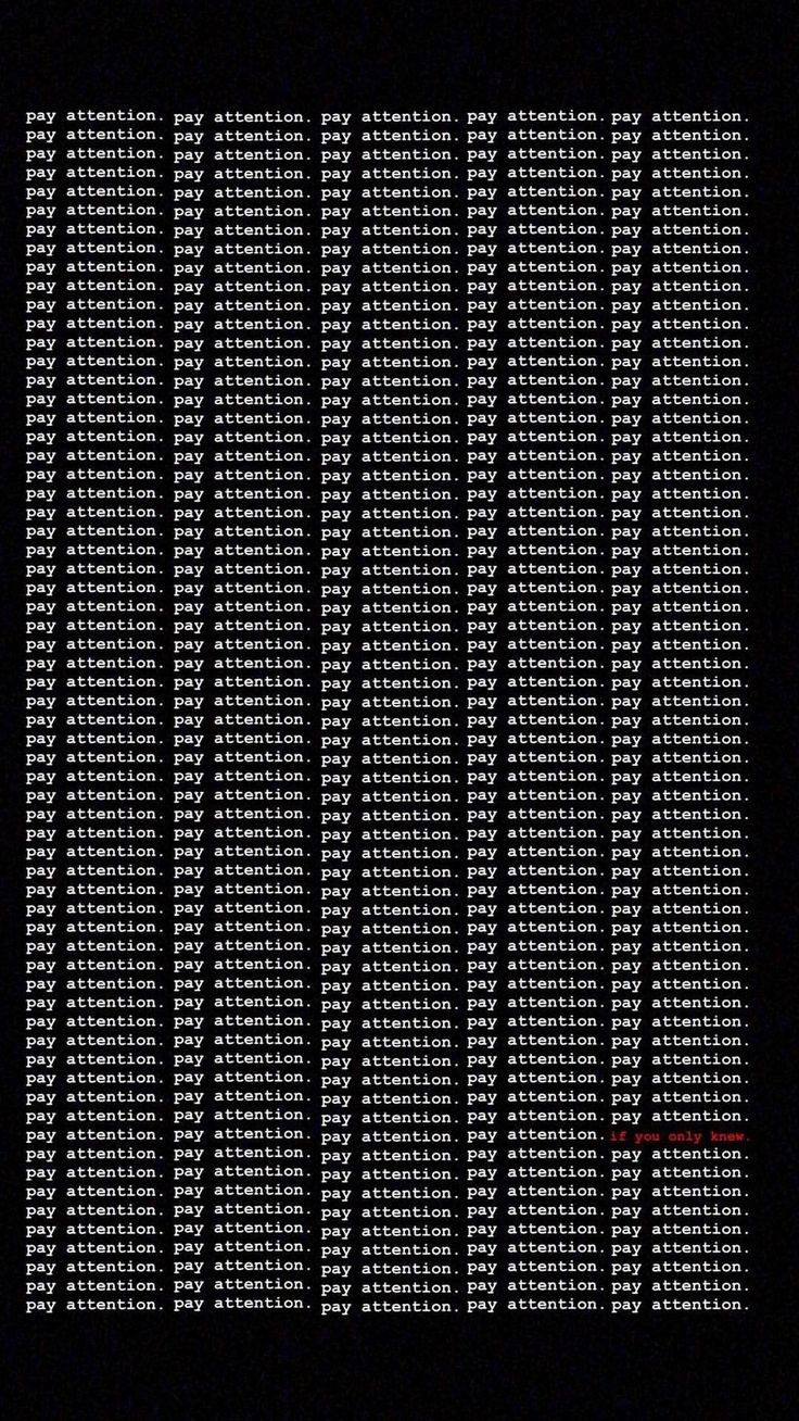 Repeated Pay Attention Text Art