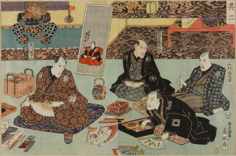 Ukiyo-e Print of Four Kabuki Actors