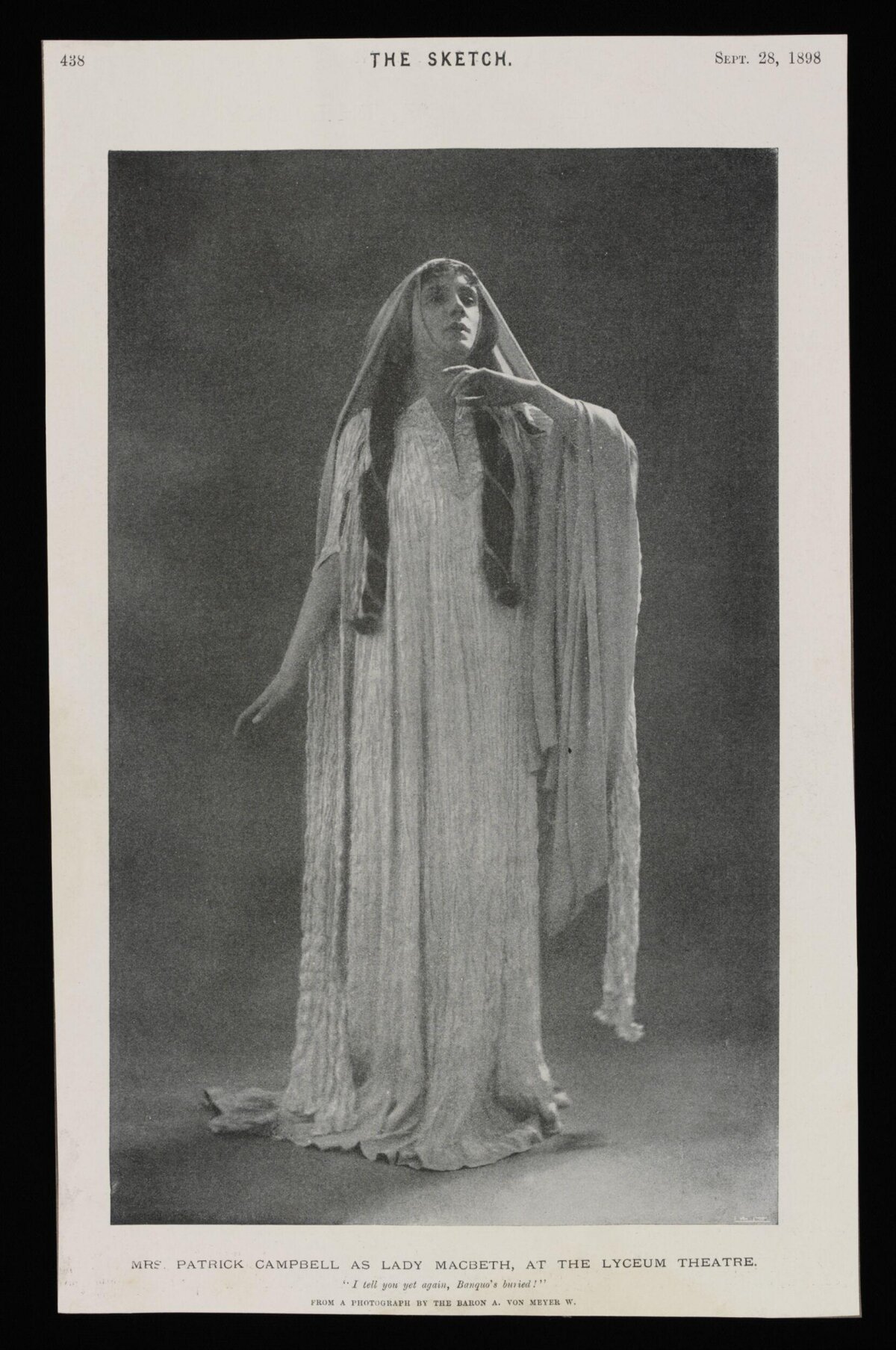 1898 Portrait of Mrs Campbell as Lady Macbeth
