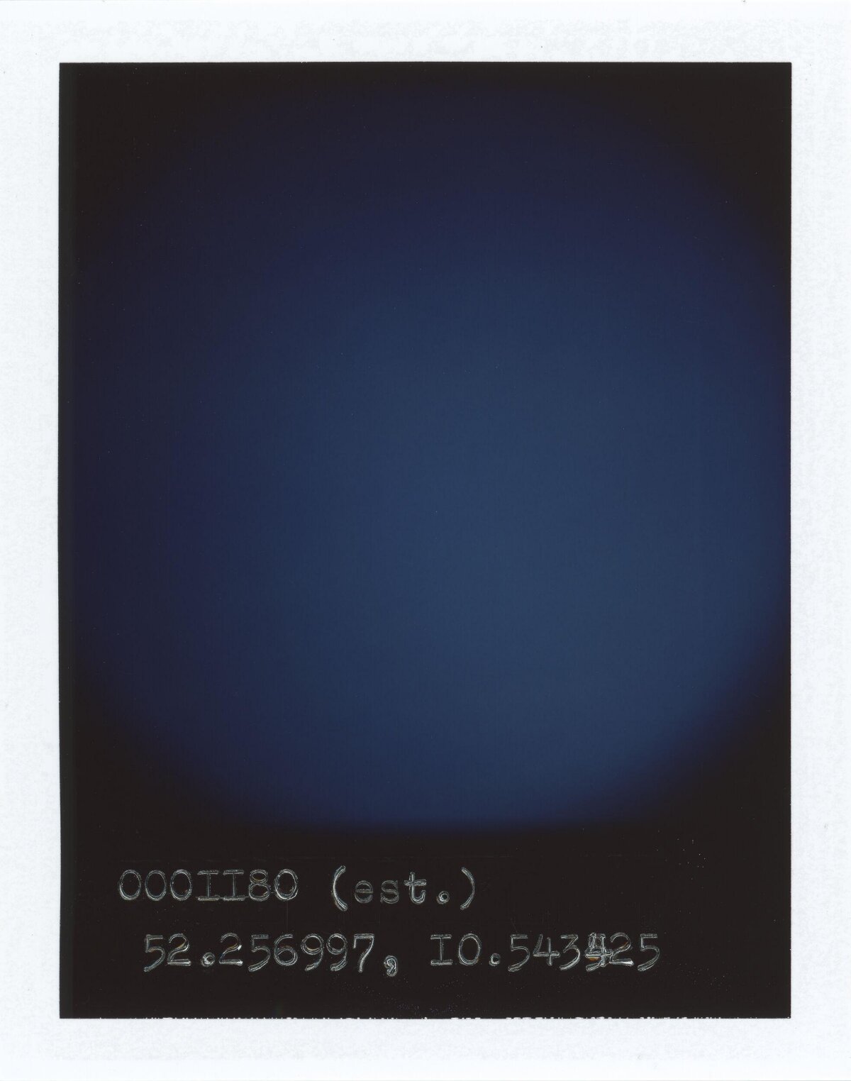 Polaroid with Handwritten Coordinates — Gradient Backgrounds