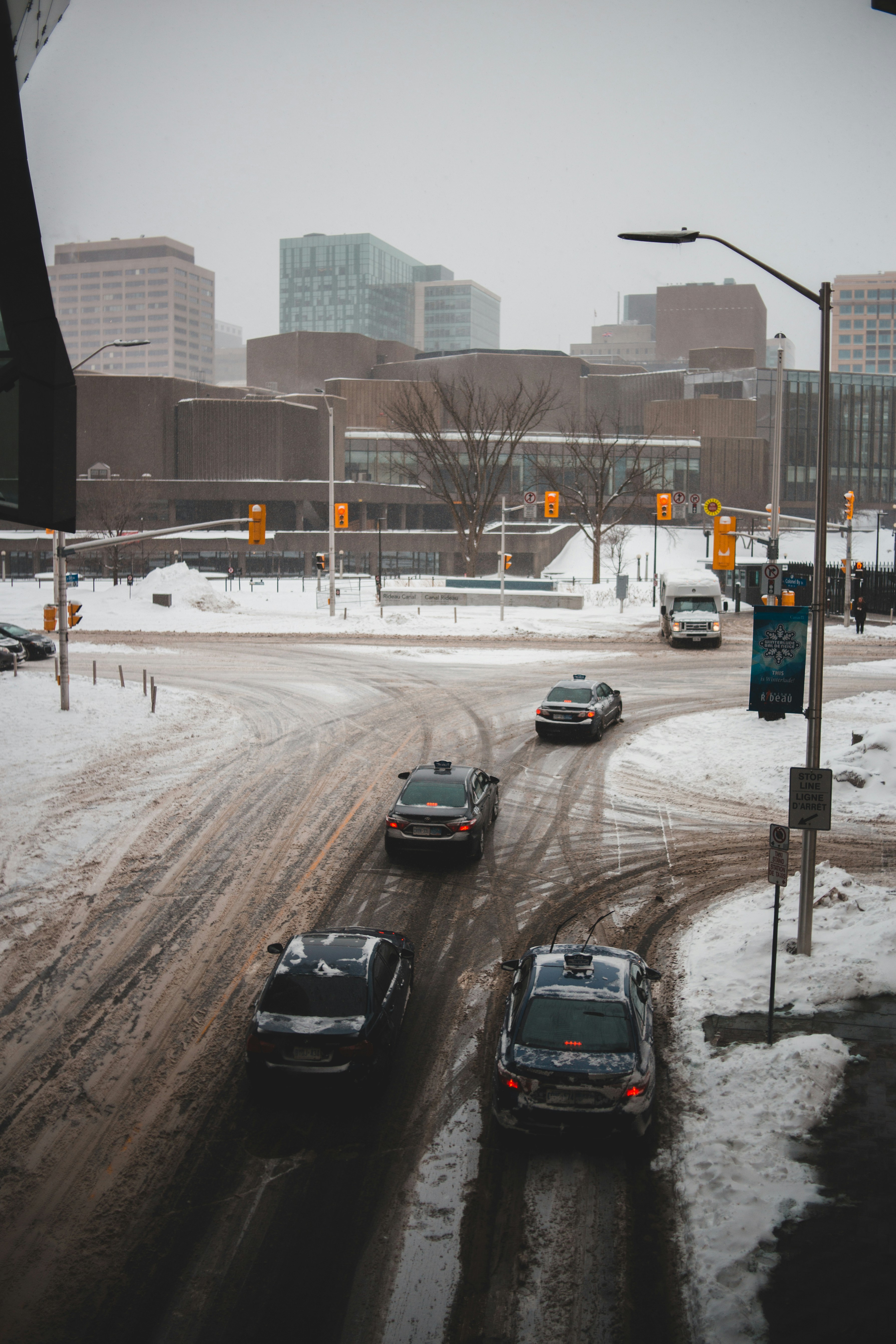 Snowy City Intersection