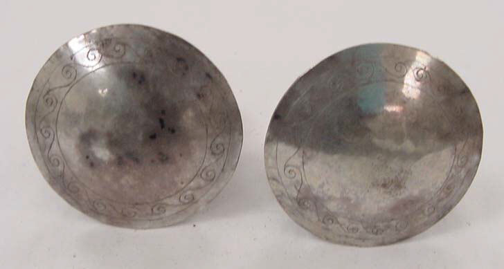 Pair of Engraved Antique Silver Bowls