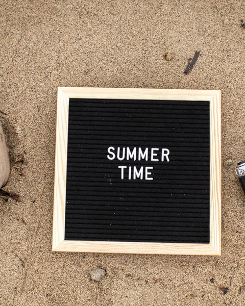 Summertime Letter Board On Sand
