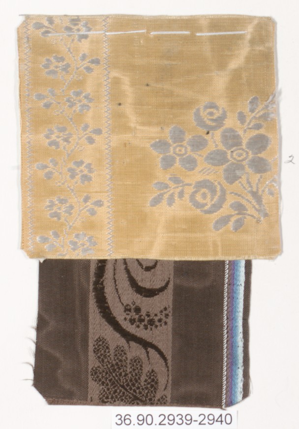 Two Antique Textile Fabric Samples