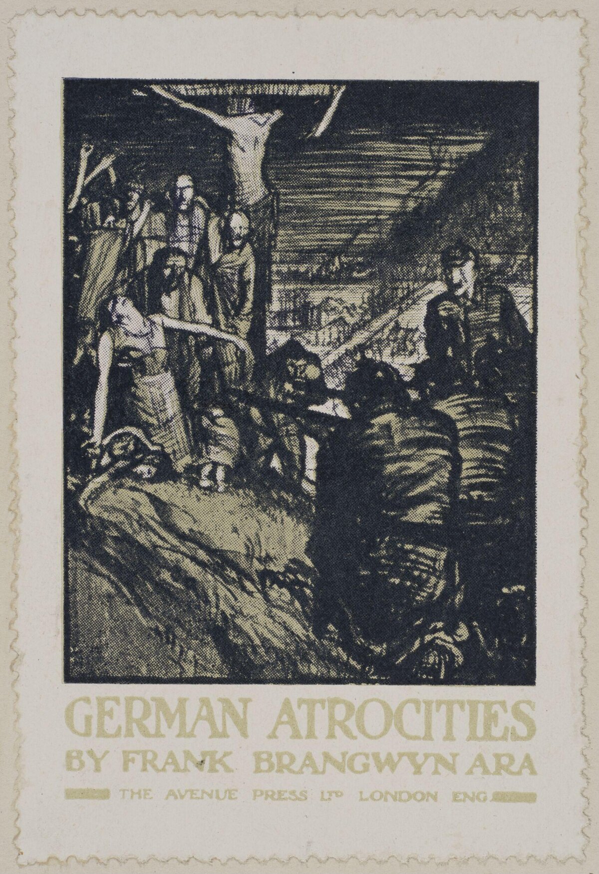 German Atrocities Antique Art Print