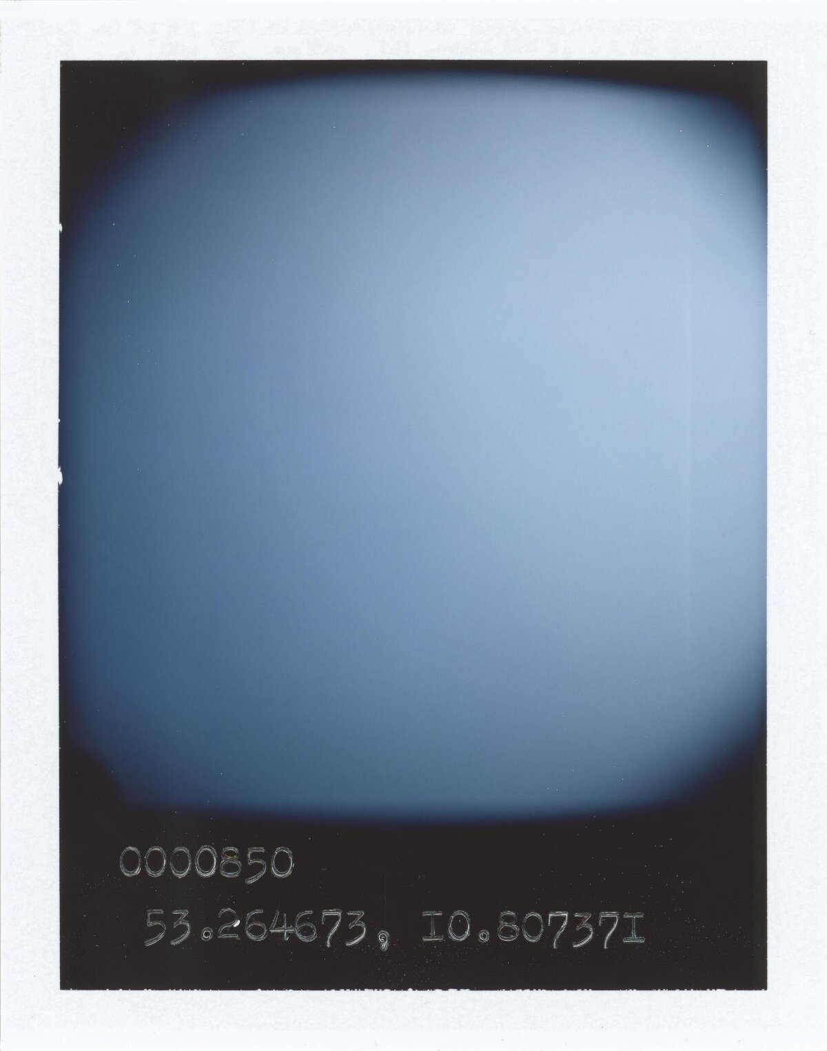 Polaroid Blue Sky With Coordinates