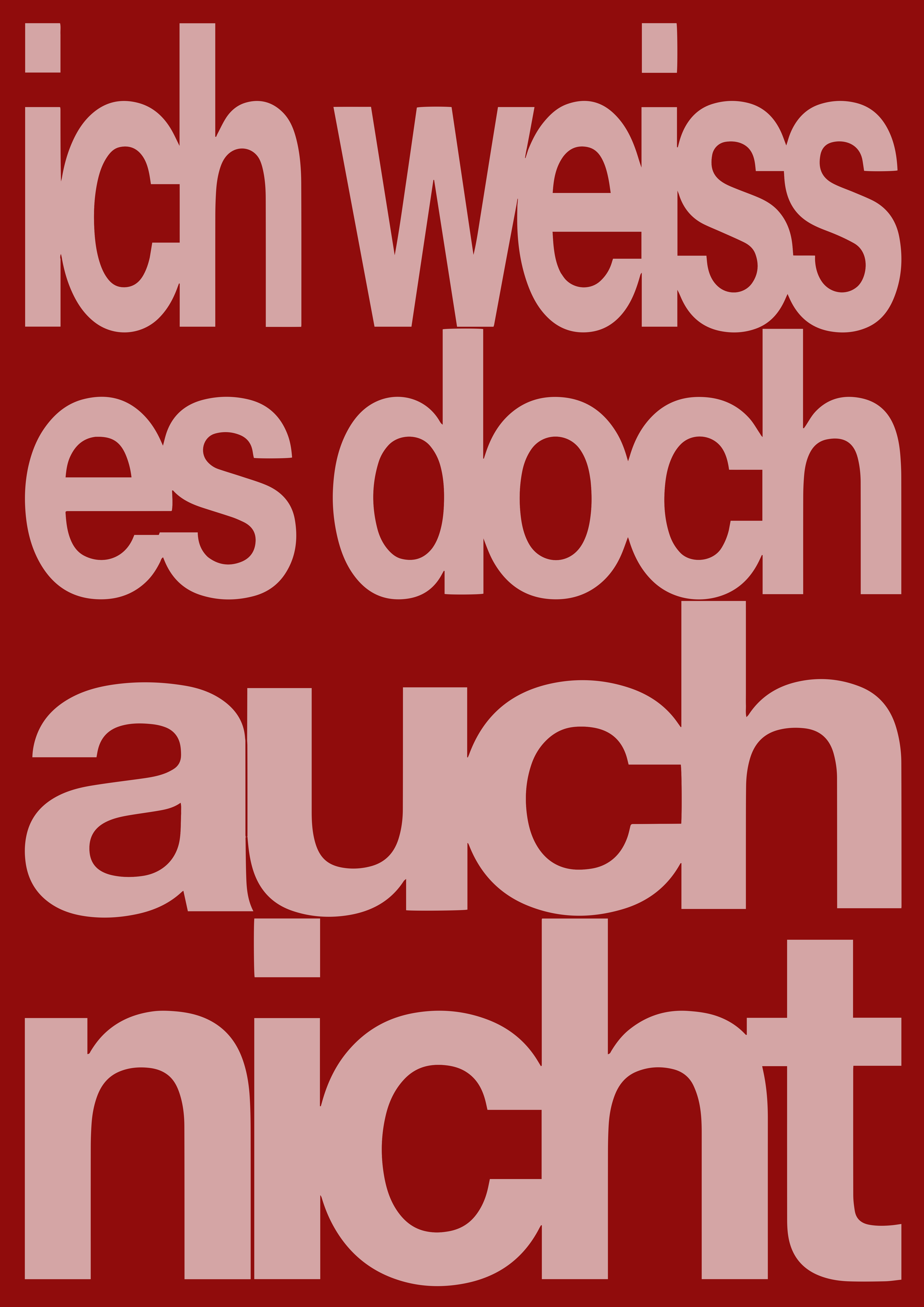 German Phrase Typographic Poster