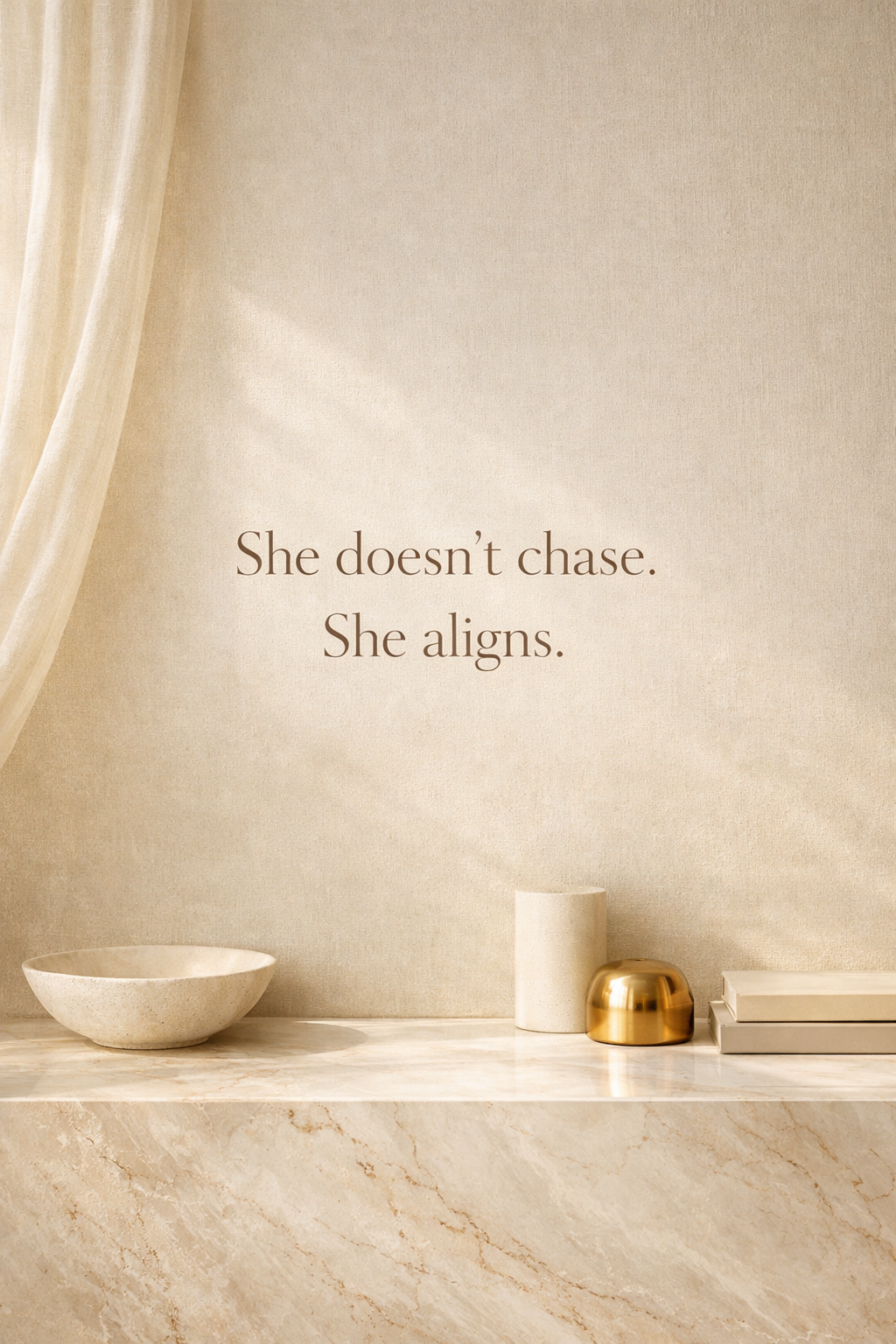 She Aligns Motivational Quote Wall Art