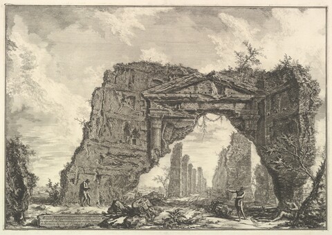 Ancient Roman Ruins Etching