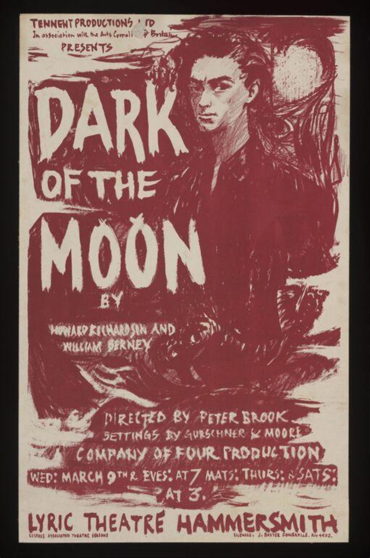 Vintage Dark of the Moon Theatre Poster