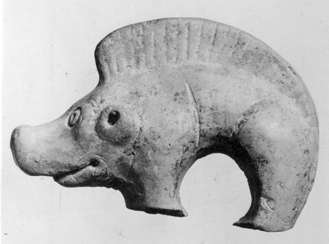 Ancient Pottery Boar Sculpture Fragment
