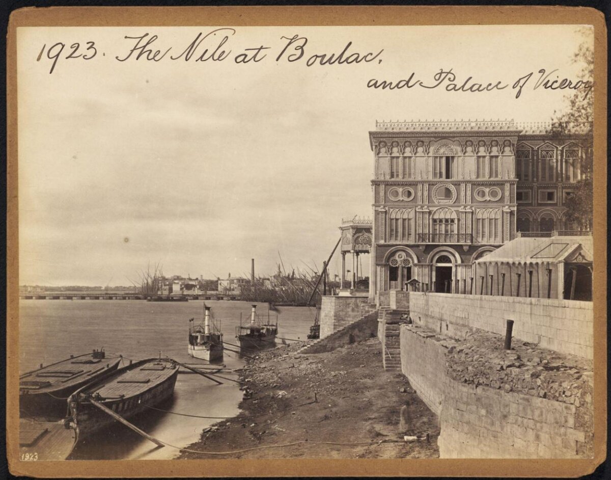 1923 Nile at Boulac Viceroy Palace