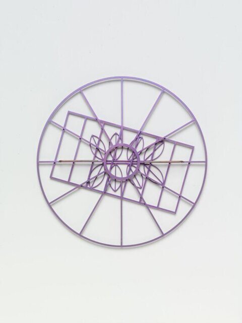 Purple Geometric Brooch