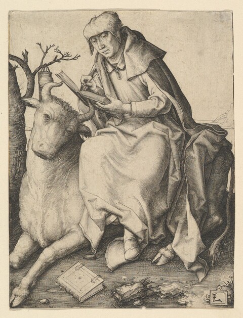 Saint Luke with the Ox Engraving