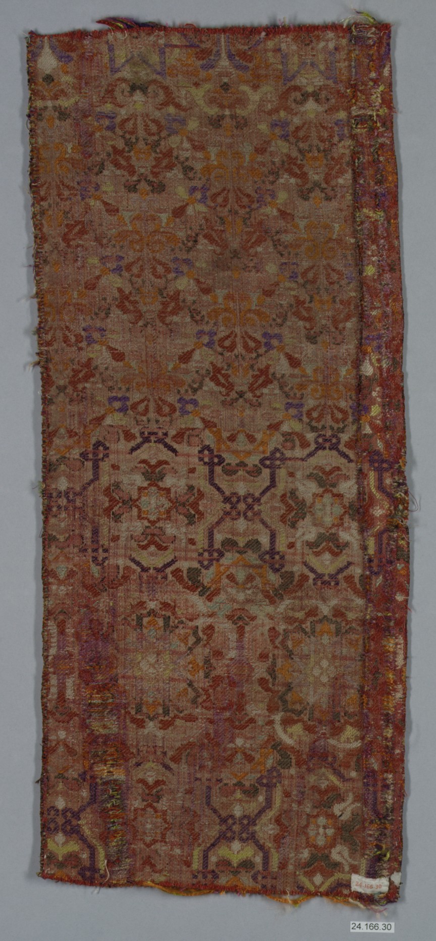 Antique Patterned Woven Textile Fragment