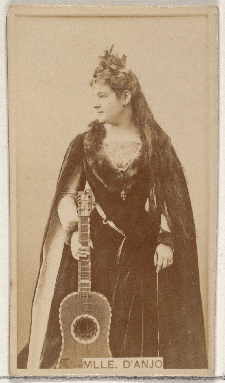 Mlle. D'Anjo Portrait With Guitar