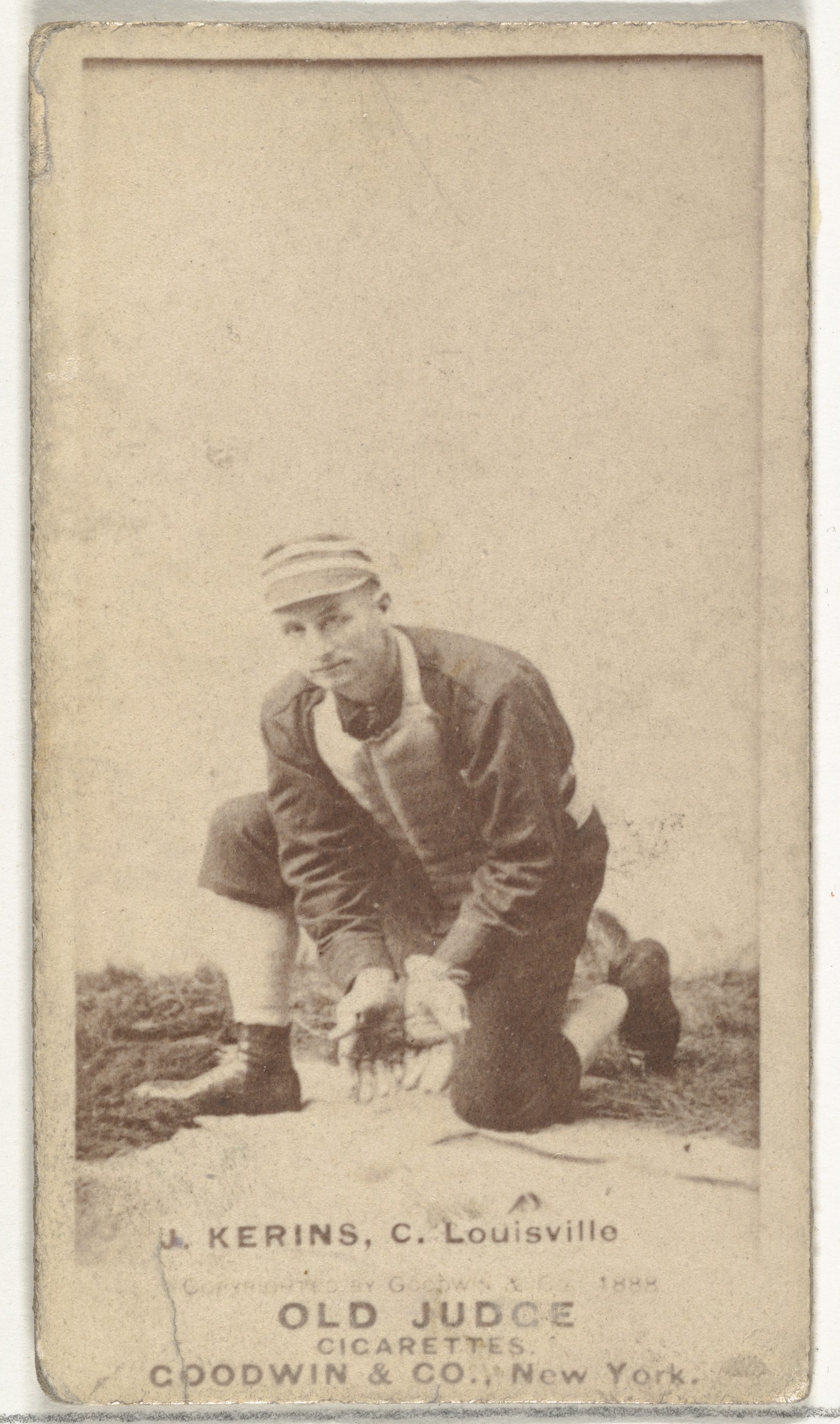 Vintage J. Kerins Baseball Cigarette Card