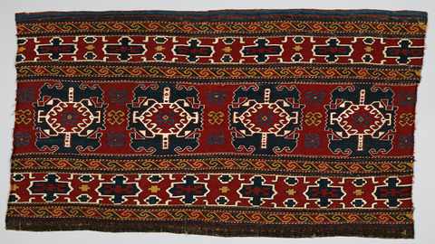 Antique Handwoven Kilim Rug Fragment