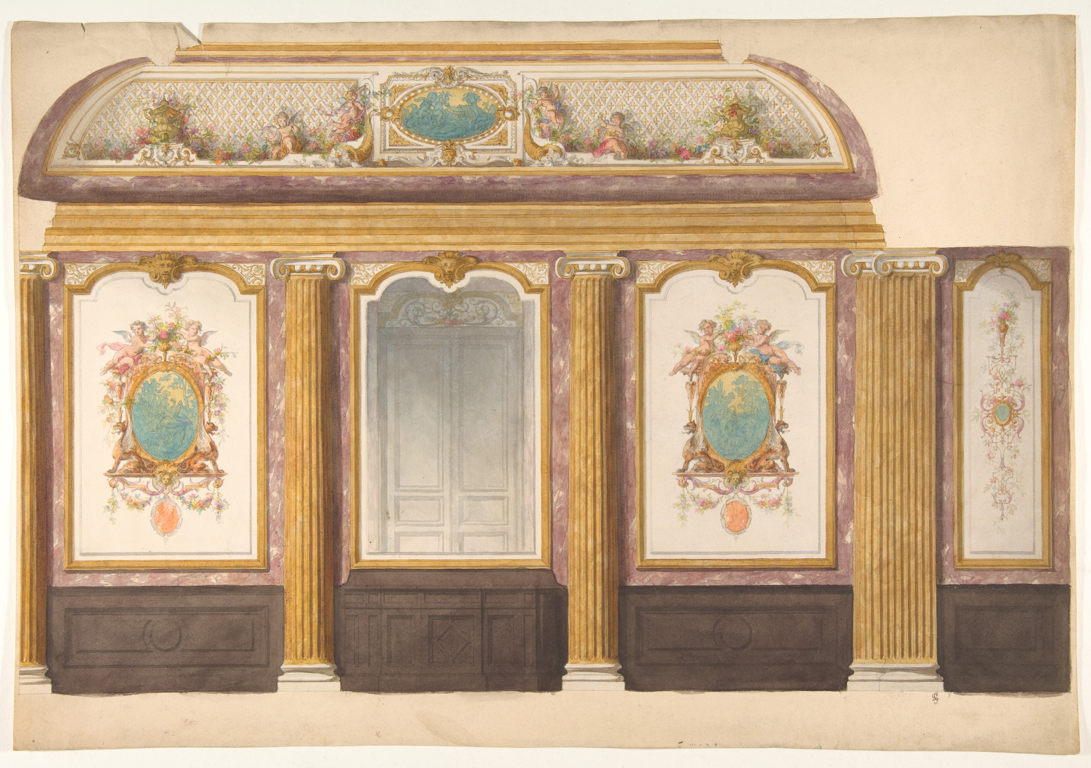 Ornate Classical Interior Wall Design