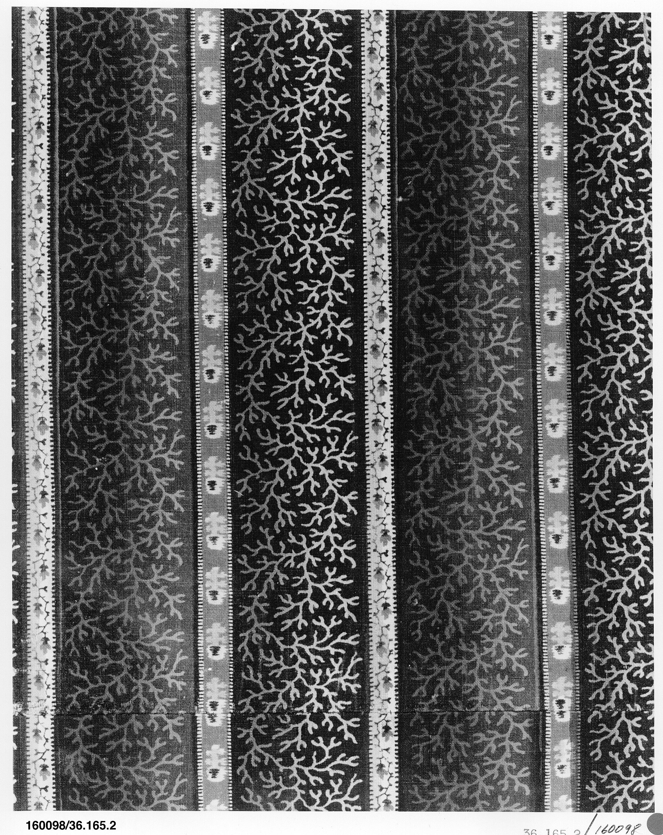 Vertical Striped Coral Pattern Textile