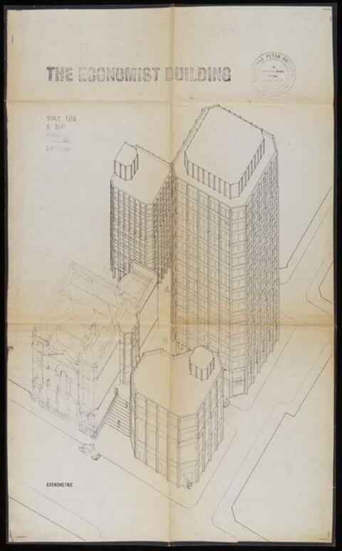 The Economist Building Axonometric Drawing